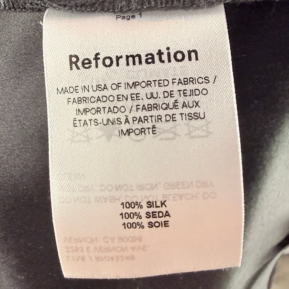 NWT Reformation Alli Silk Midi Dress in Black Size 4 - Picture 6 of 10